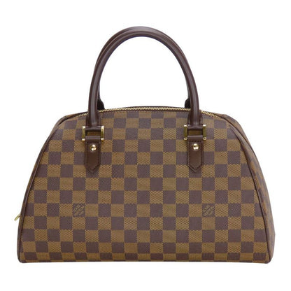 Louis Vuitton Handbag Rivera MM Damier Ebene Brown Gold Hardware Ladies