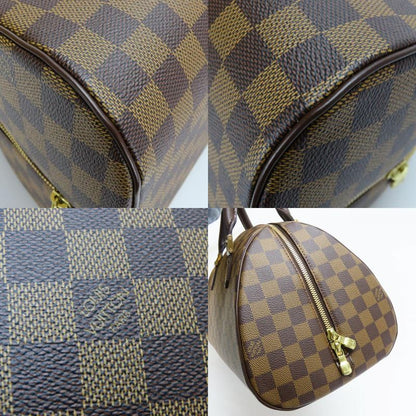 Louis Vuitton Handbag Rivera MM Damier Ebene Brown Gold Hardware Ladies