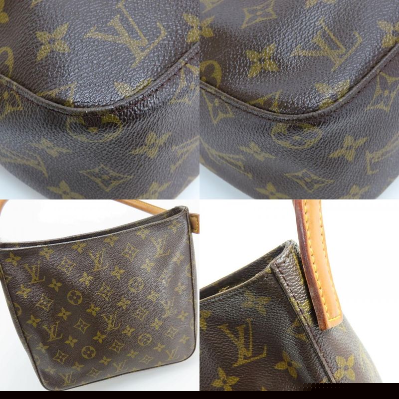 Louis Vuitton Shoulder Bag Looping MM M51146 Monogram Leather Brown Shoulder