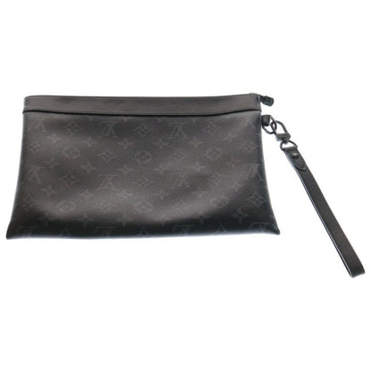Louis Vuitton Monogram Eclipse Pochette To Go Clutch Bag Black M81569 RFID