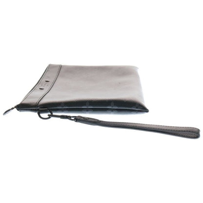 Louis Vuitton Monogram Eclipse Pochette To Go Clutch Bag Black M81569 RFID
