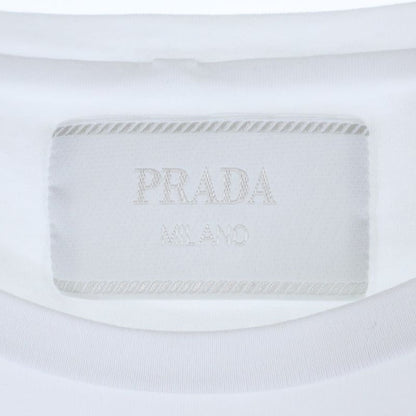 Prada 23SS Triangle Logo Plate Crew Neck Short Sleeve T-shirt Cut And Sewn