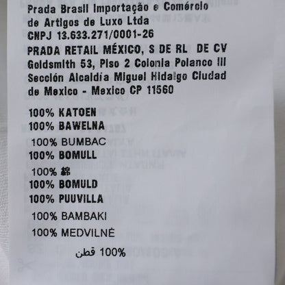 Prada 23SS Triangle Logo Plate Crew Neck Short Sleeve T-shirt Cut And Sewn