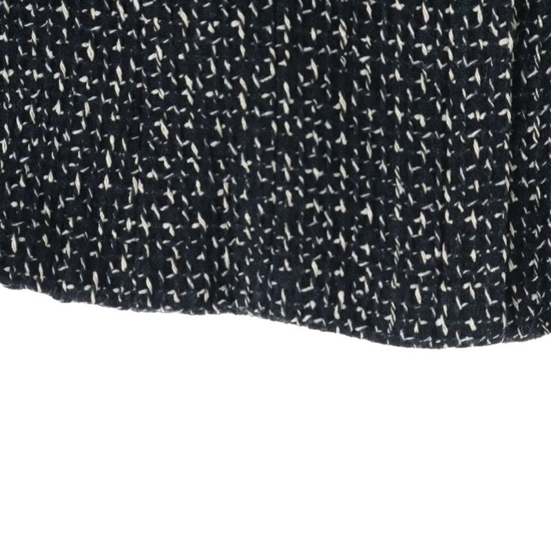 Chanel 08AW Alpaca Blend Wool Cut Replacement Silk Zip Up Collarless Jacket