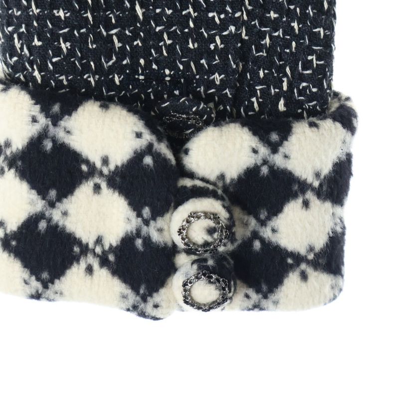 Chanel 08AW Alpaca Blend Wool Cut Replacement Silk Zip Up Collarless Jacket