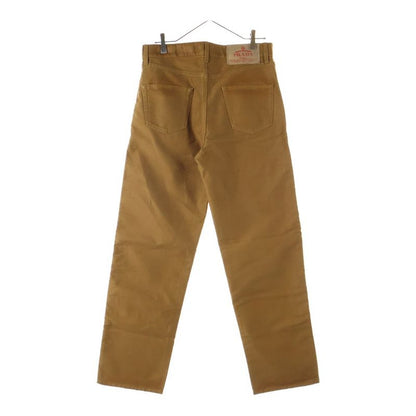 Prada 24AW Moleskin Pants Light Brown Moleskin Double Knee Button Fly Painter