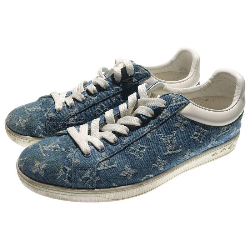Louis Vuitton Luxembourg Grain Monogram Denim Sneakers Ms0189