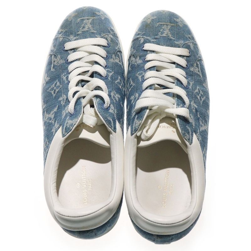 Louis Vuitton Luxembourg Grain Monogram Denim Sneakers Ms0189