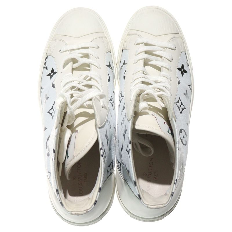 Louis Vuitton 21SS Tattoo Line Monogram Leather High Cut Sneakers Ld0231