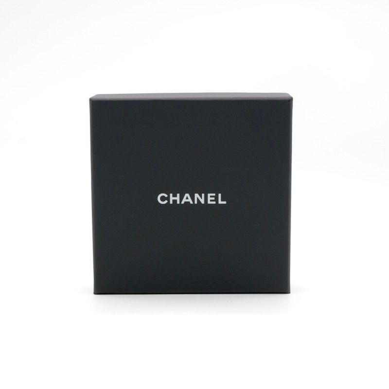 Chanel Earrings Earring Gold Hoop Coco Mark Rhinestone Chain