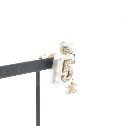 Chanel Brooch Corsage Gold White Coco Mark Perfume Bottle Rhinestone Pin Brooch