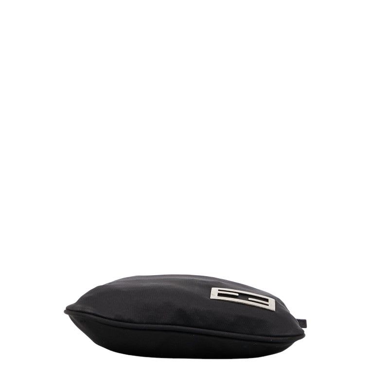 Fendi Mamma Bucket Logo Black Jersey Leather Women's