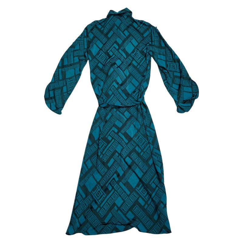 Versace Dress Size 40 Green Viscose Women's