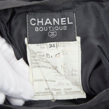 Chanel Skirt Size 34 Black Cotton Women's