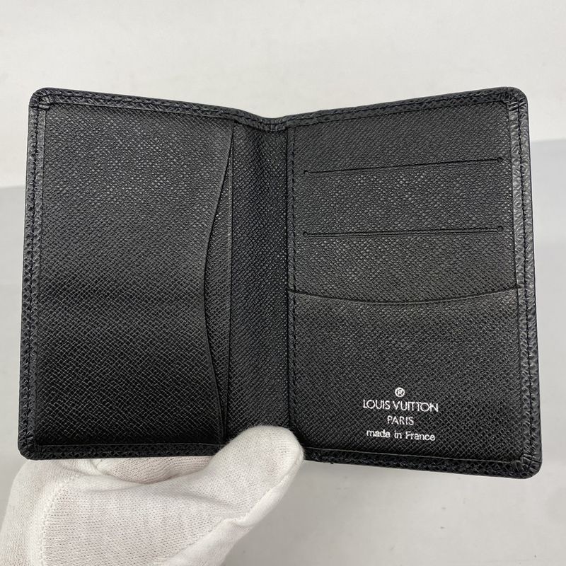 Louis Vuitton Card Case Taiga Organizer Depoche M30512 Ardoise Men's