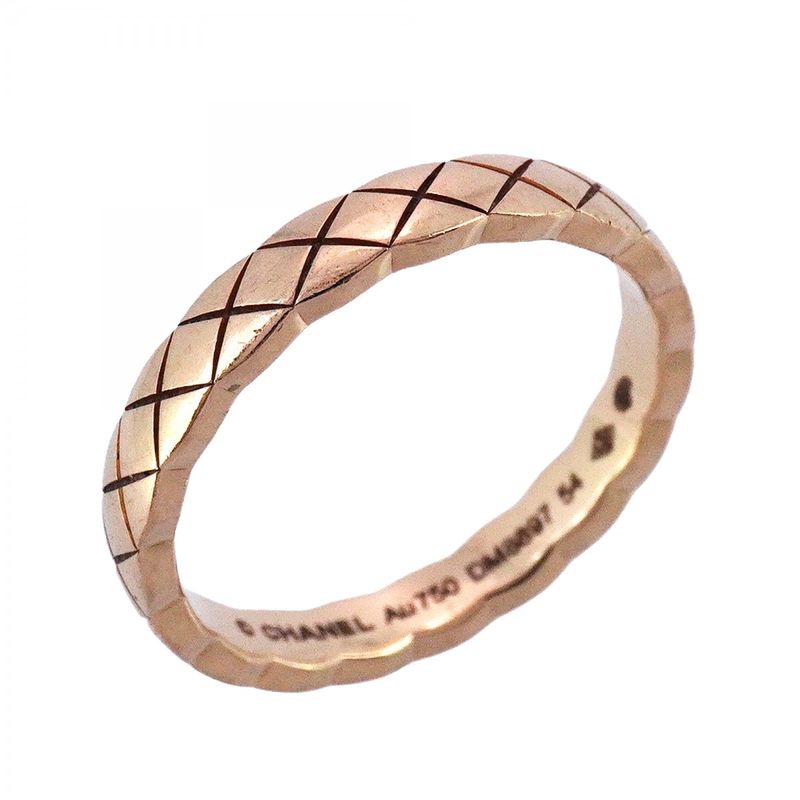 Chanel Ring Coco Crush Beige Gold 18K Pink Gold Pink Gold #54 Ladies