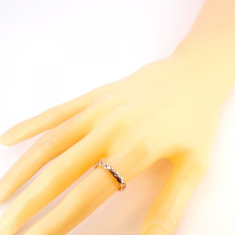Chanel Ring Coco Crush Beige Gold 18K Pink Gold Pink Gold #54 Ladies