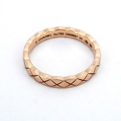 Chanel Ring Coco Crush Beige Gold 18K Pink Gold Pink Gold #54 Ladies