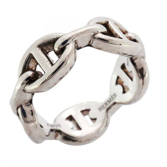 Hermes Ring Chaine D'ancre Silver 925 #51 Ladies