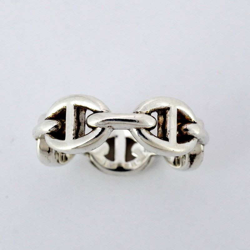 Hermes Ring Chaine D'ancre Silver 925 #51 Ladies
