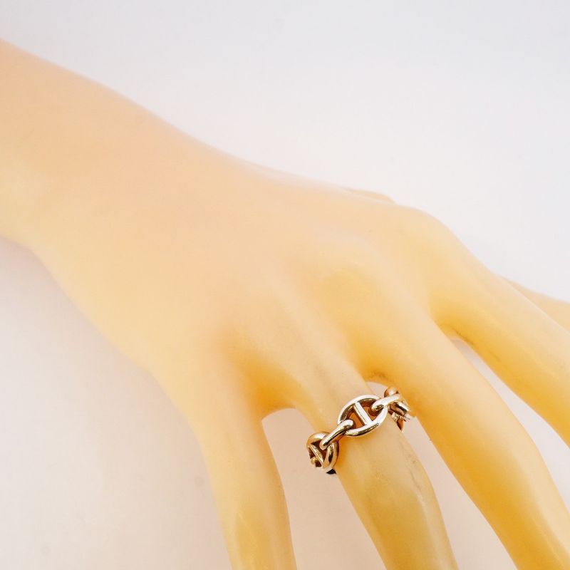 Hermes Ring Chaine D'ancre Silver 925 #51 Ladies
