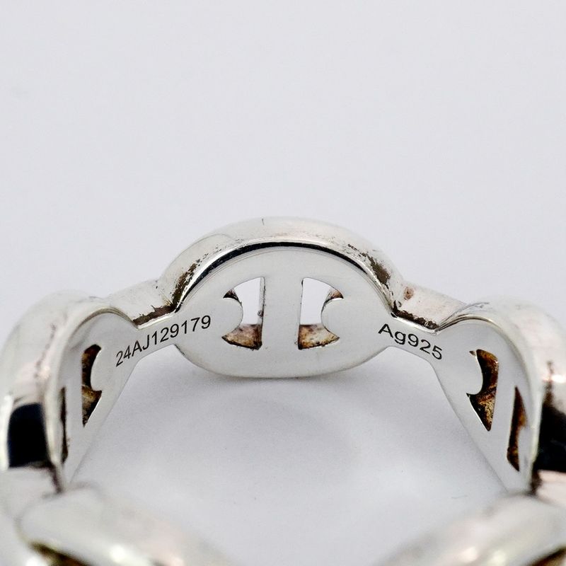 Hermes Ring Chaine D'ancre Silver 925 #51 Ladies