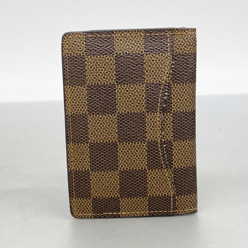 Louis Vuitton Card Case Damier Organizer Depoche N61721 Ebene Men's Women's