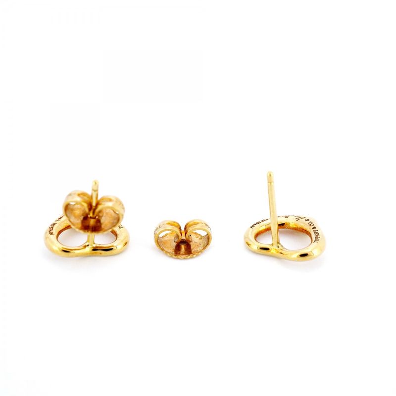 Tiffany & Co Earrings Open Heart 18K Yellow Gold Yellow Gold Women's