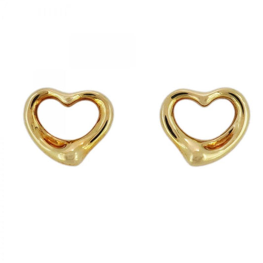 Tiffany & Co Earrings Open Heart 18K Yellow Gold Yellow Gold Women's