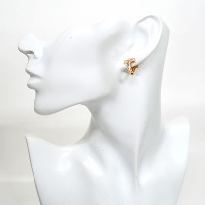 Tiffany & Co Earrings T One Huggie Half Pave 18K Pink Gold Pink Gold Diamond