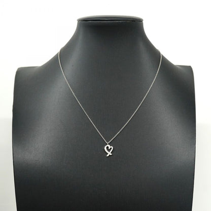 Tiffany & Co Necklace Loving Heart 18K White Gold White Gold Diamond Ladies