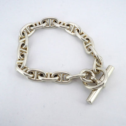 Hermes Bracelet Chaine D'ancre MM 17 Frames Silver 925 Men's Women's Unisex