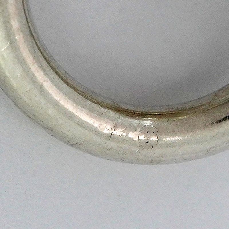 Hermes Bracelet Chaine D'ancre MM 17 Frames Silver 925 Men's Women's Unisex