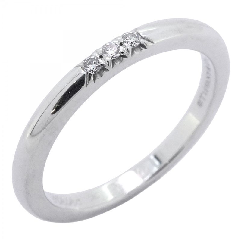 Tiffany & Co Ring Forever 3PD Pt950 Platinum Diamond Size 7.5 Women's