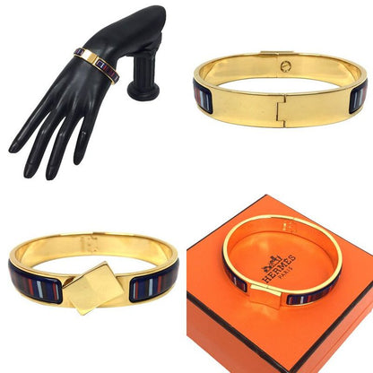Hermes Click Crack Enamel PM Bangle Bracelet Enamel Cloisonne Accessories Aq8301