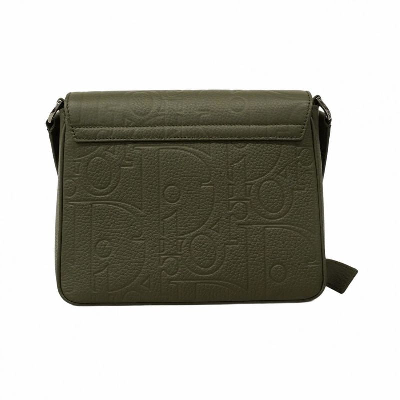 Christian Dior Shoulder Bag Dior Gravity Leather Khaki Silver Hardware Men's