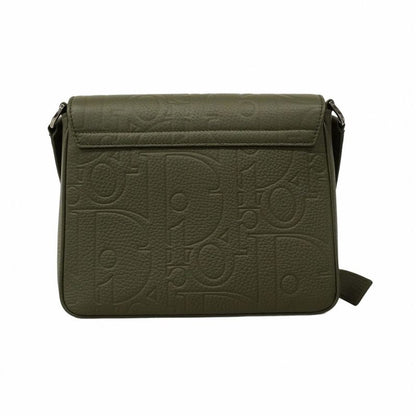 Christian Dior Shoulder Bag Dior Gravity Leather Khaki Silver Hardware Men's
