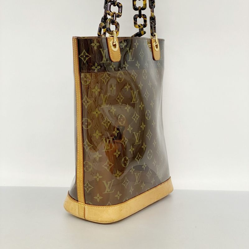 Louis Vuitton Tote Bag Monogram Vinyl Cabas Amble MM M92501 Brown Ladies