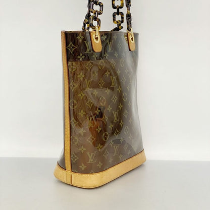 Louis Vuitton Tote Bag Monogram Vinyl Cabas Amble MM M92501 Brown Ladies