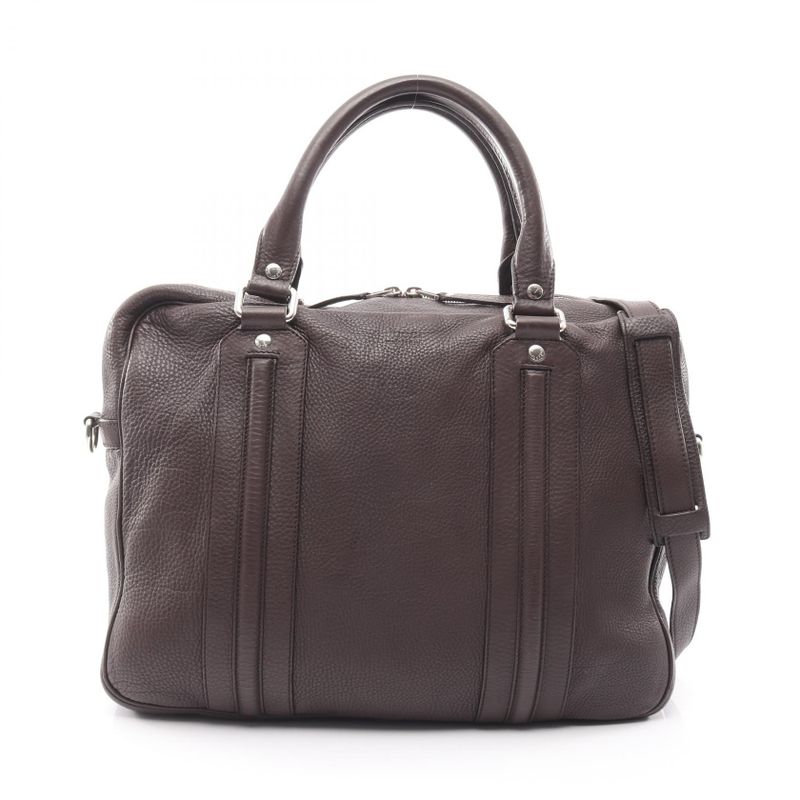 Gucci Business Bag 231850 Brown Leather 2way Briefcase Men's Used B