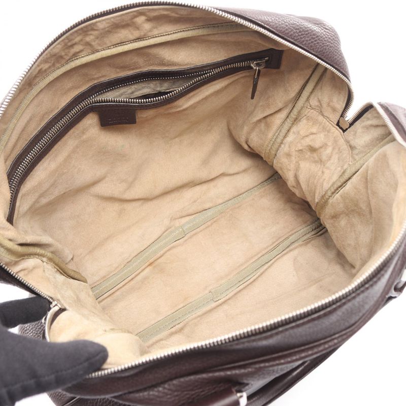 Gucci Business Bag 231850 Brown Leather 2way Briefcase Men's Used B