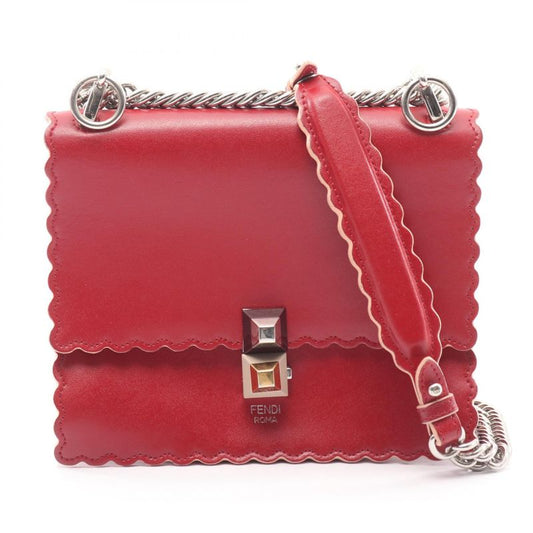 Fendi Shoulder Bag MINI KAN I 8m0381 Red Leather Canai Small 2way Shoulder