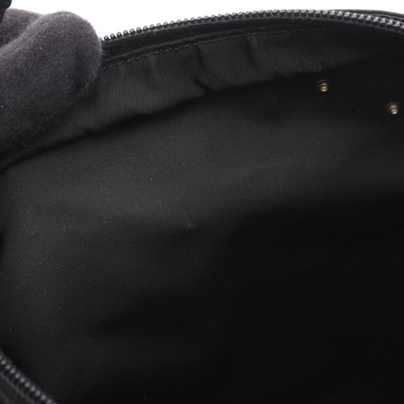 Prada Shoulder Bag Black Nylon Triangle Logo Shoulder Ladies Used A