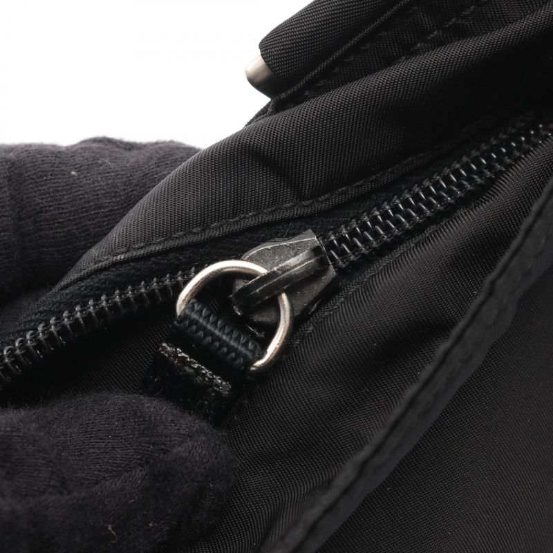 Prada Shoulder Bag Black Nylon Triangle Logo Shoulder Ladies Used A