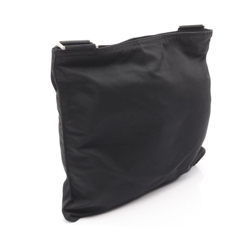 Prada Shoulder Bag Black Nylon Triangle Logo Shoulder Ladies Used A