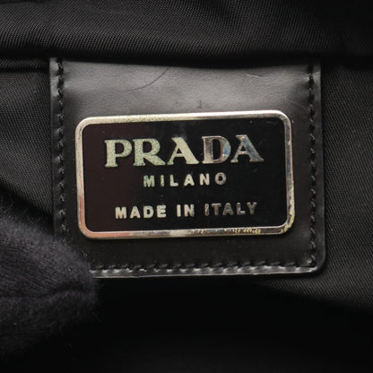 Prada Shoulder Bag Black Nylon Triangle Logo Shoulder Ladies Used A