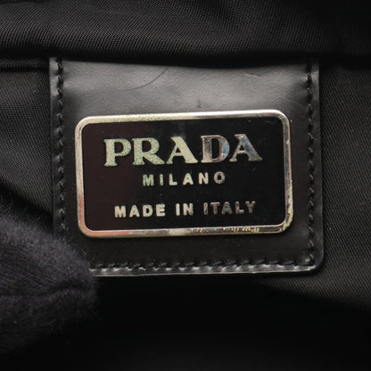 Prada Shoulder Bag Black Nylon Triangle Logo Shoulder Ladies
