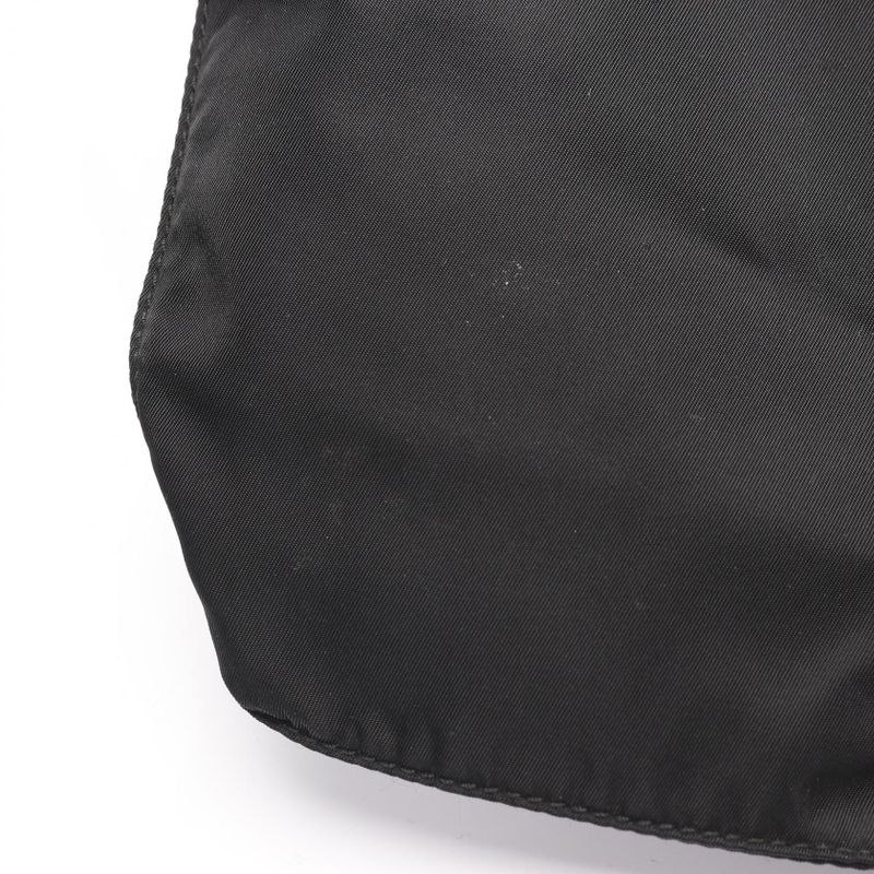 Prada Shoulder Bag Black Nylon Triangle Logo Shoulder Ladies Used A