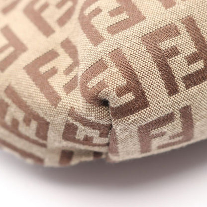 Fendi Tote Bag Zucchino 8bh056 Brown Dark Brown Canvas Leather Zucchino Mini