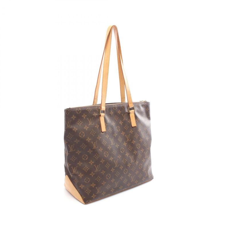 Louis Vuitton Tote Bag Cabas Mezzo M51151 PVC Coated Canvas Leather Cabas Mezzo